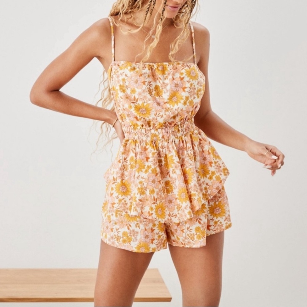 American Eagle floral Romper